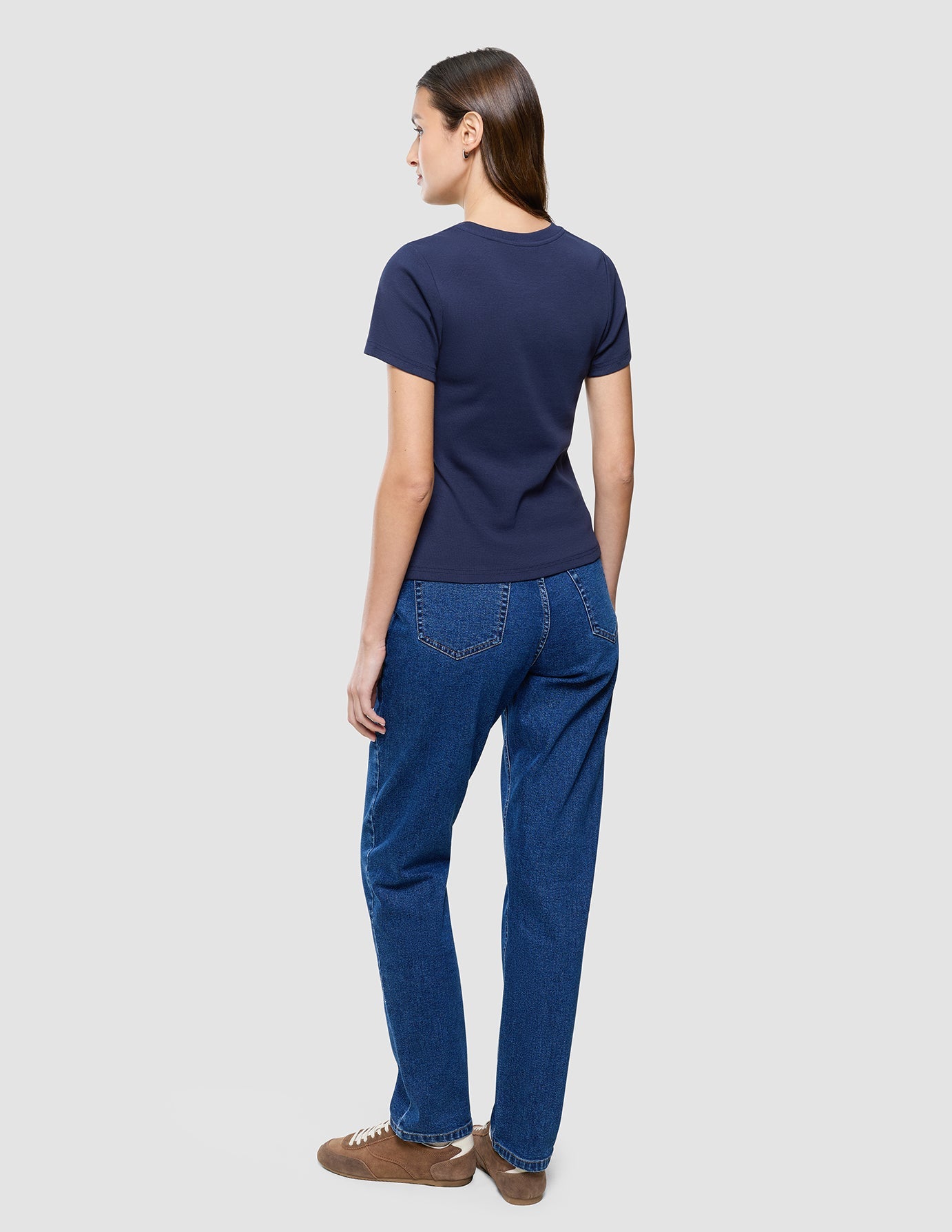 Women Rib T-Shirt Night Sky